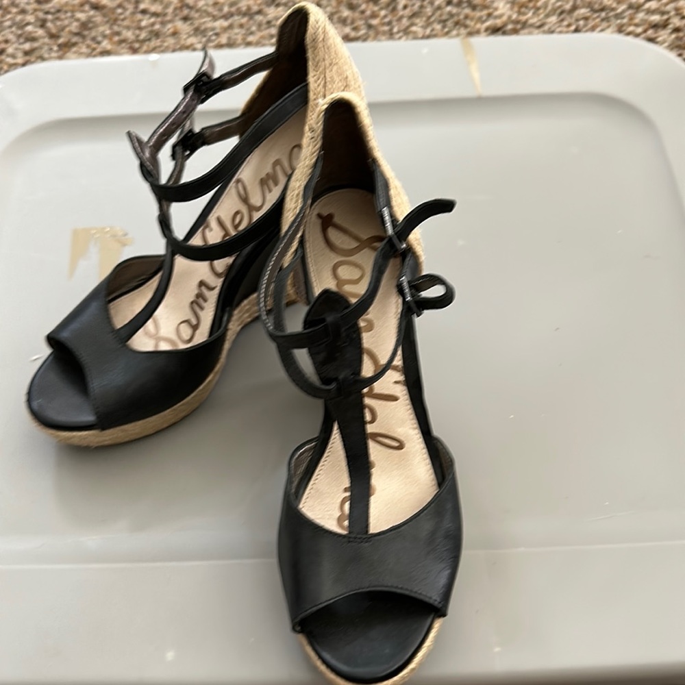 Barely worn Black Sam Edelman Wedge